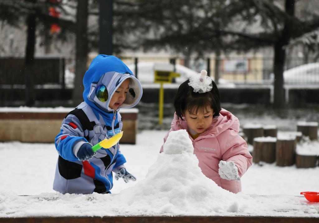 北京：雪中童趣